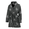 Science Atom Pattern Print Women Long Robe-grizzshop