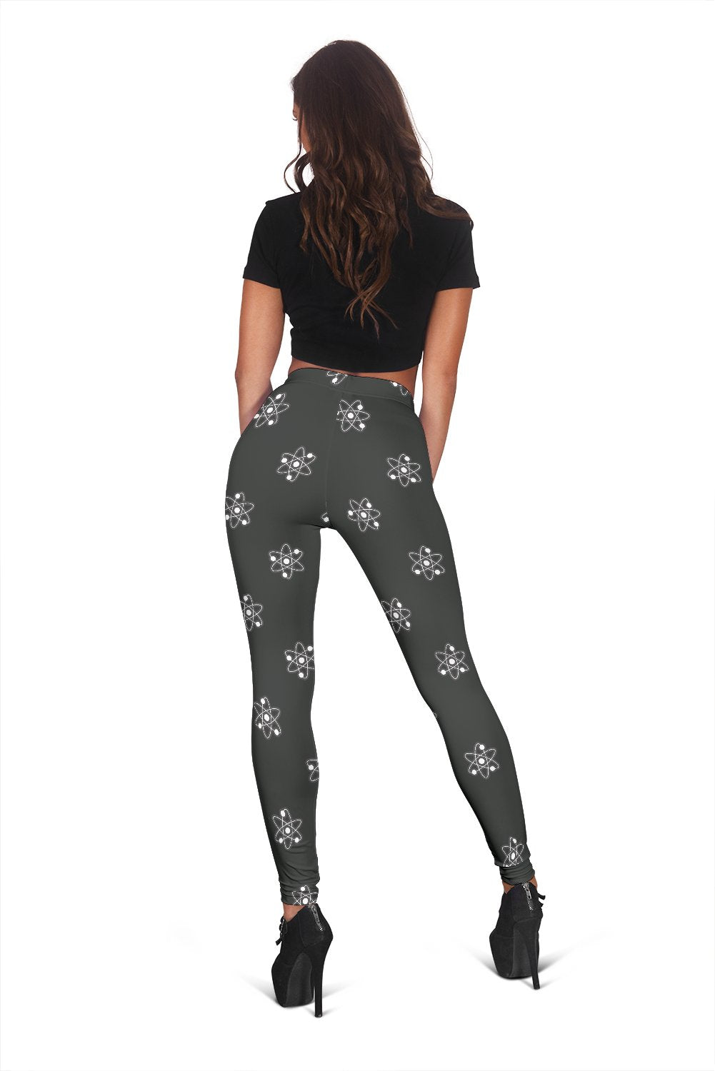 Science Atom Print Pattern Women Leggings-grizzshop