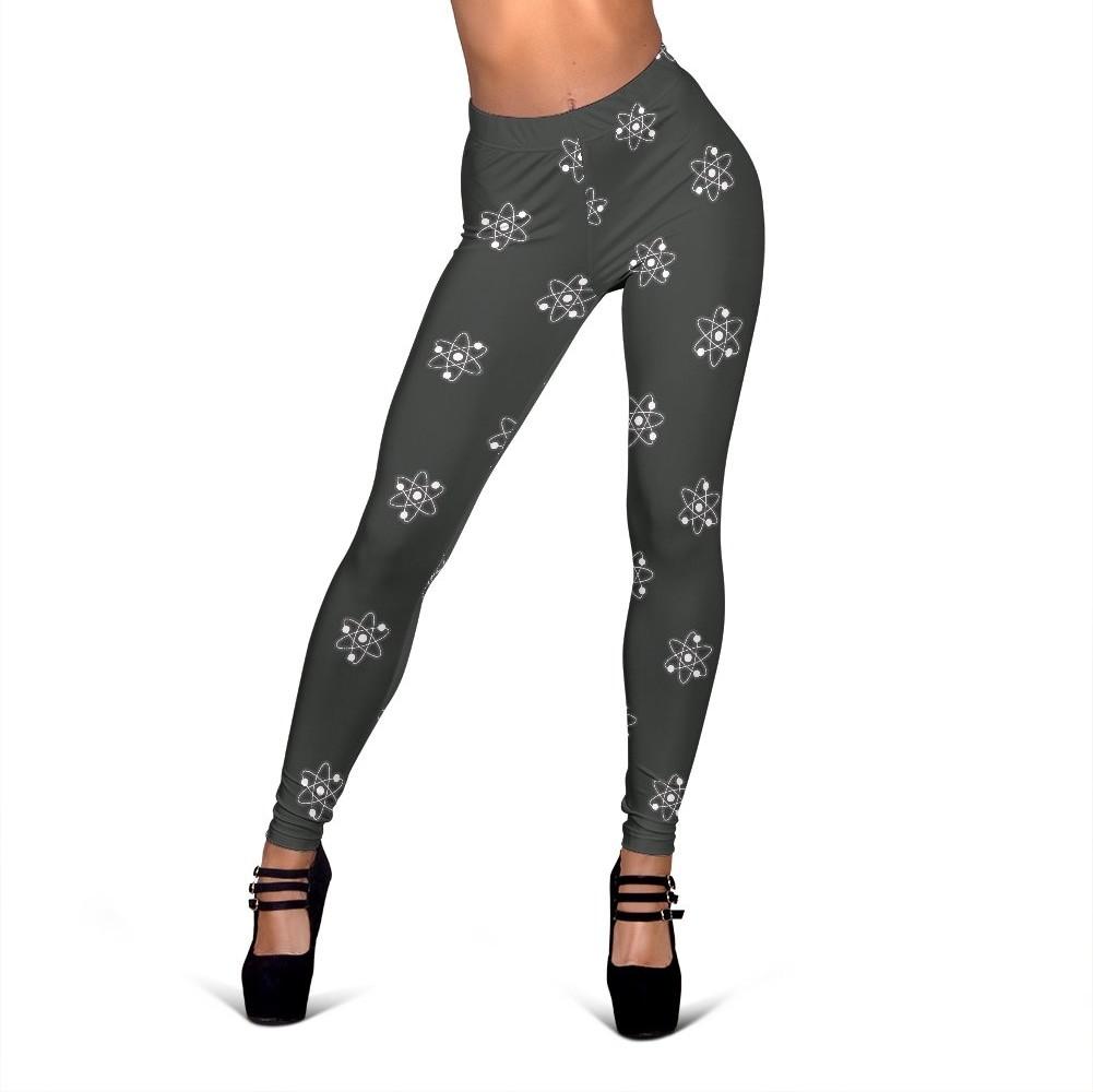 Science Atom Print Pattern Women Leggings-grizzshop