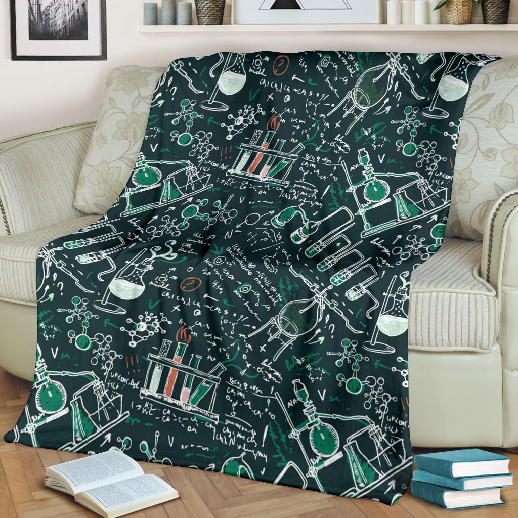 Science Chemistry Pattern Print Blanket-grizzshop