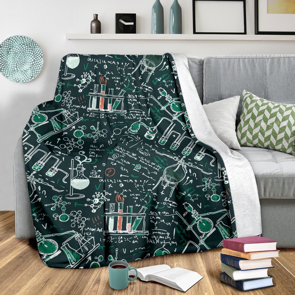 Science Chemistry Pattern Print Blanket-grizzshop