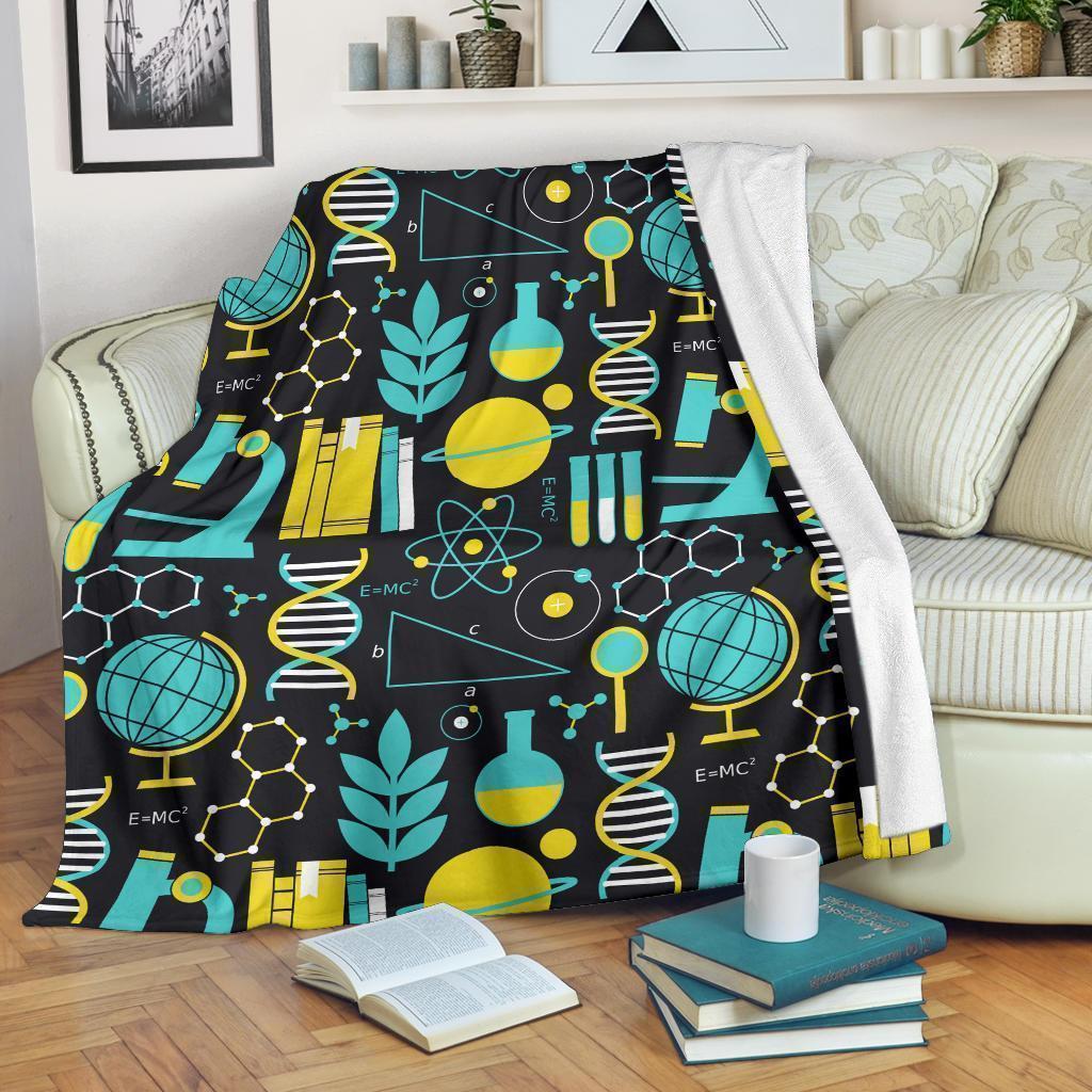 Science Chemistry Pattern Print Blanket-grizzshop