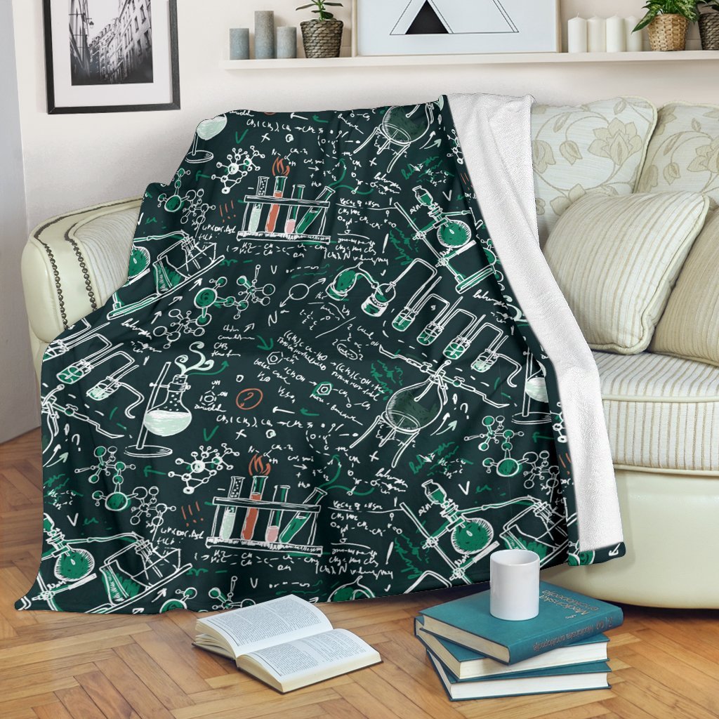 Science Chemistry Pattern Print Blanket-grizzshop