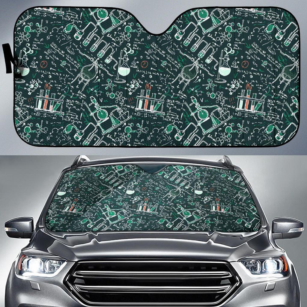 Science Chemistry Pattern Print Car Sun Shade-grizzshop