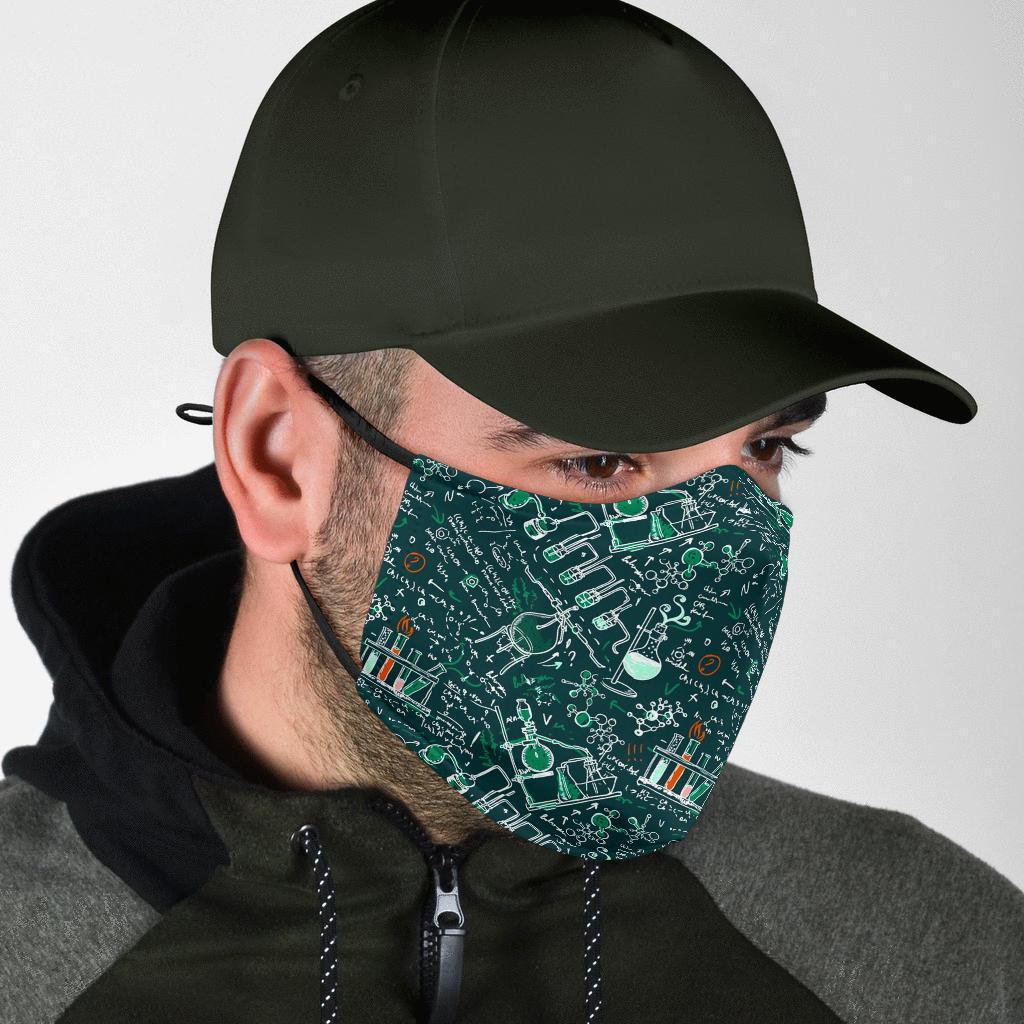 Science Chemistry Pattern Print Face Mask-grizzshop