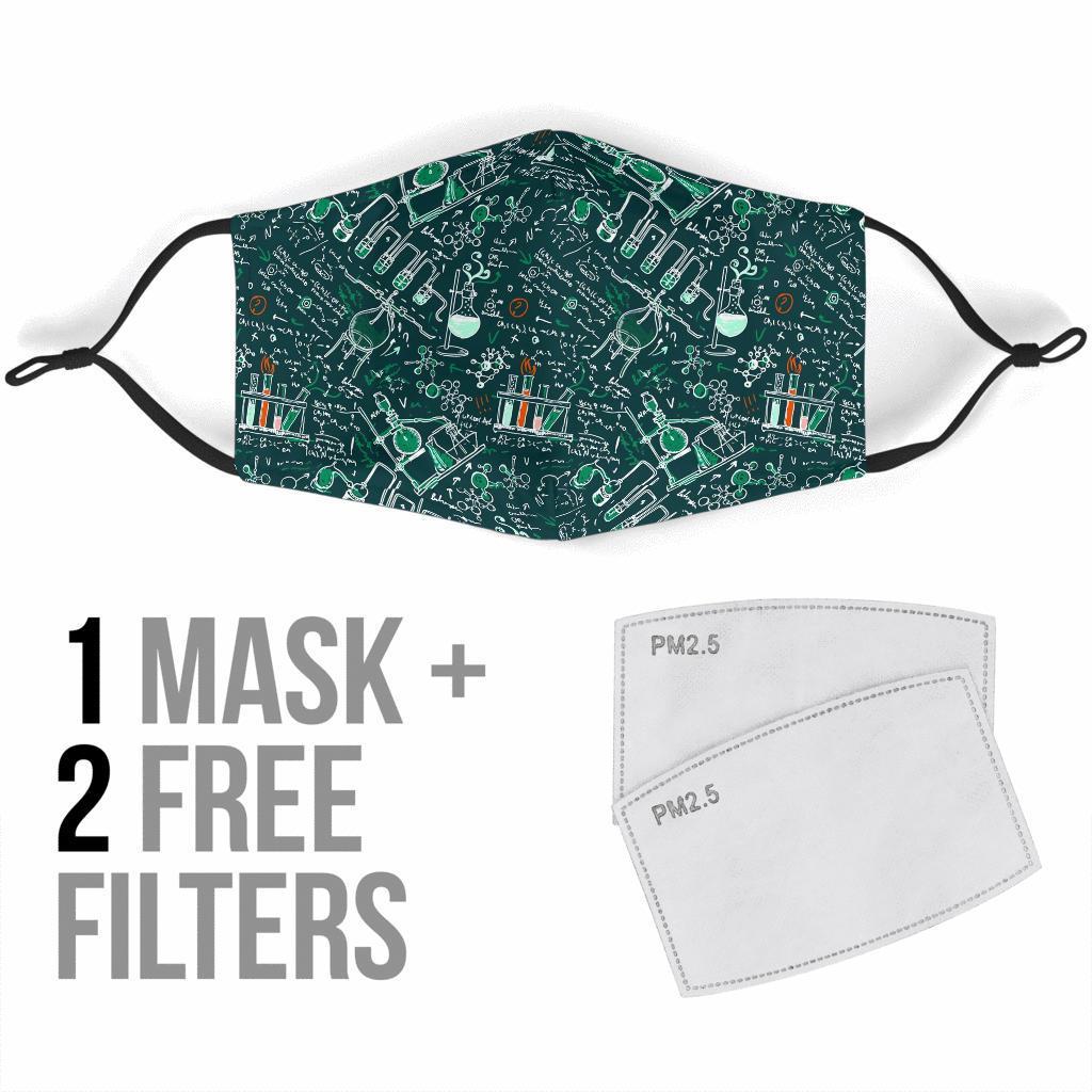 Science Chemistry Pattern Print Face Mask-grizzshop