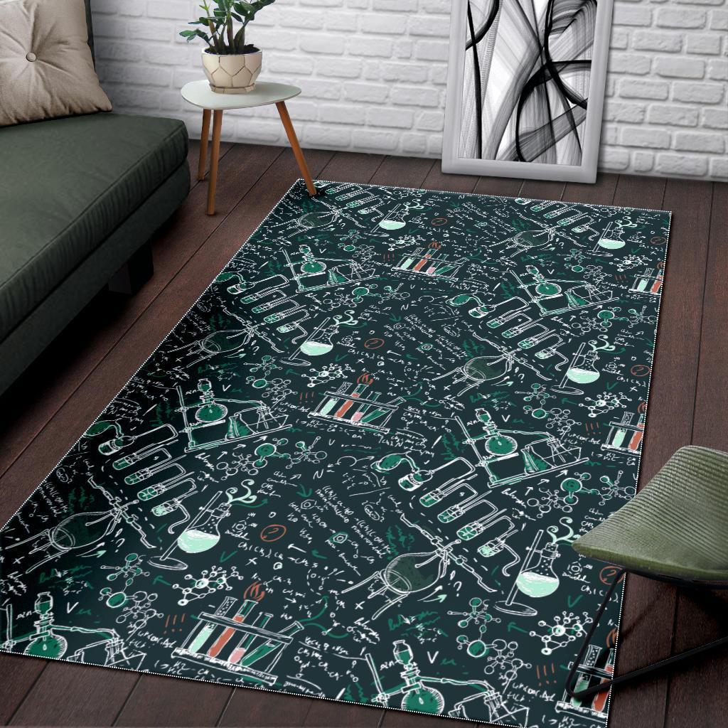 Science Chemistry Pattern Print Floor Mat-grizzshop