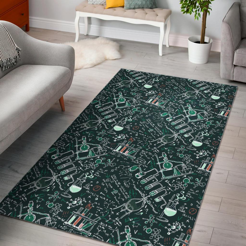 Science Chemistry Pattern Print Floor Mat-grizzshop