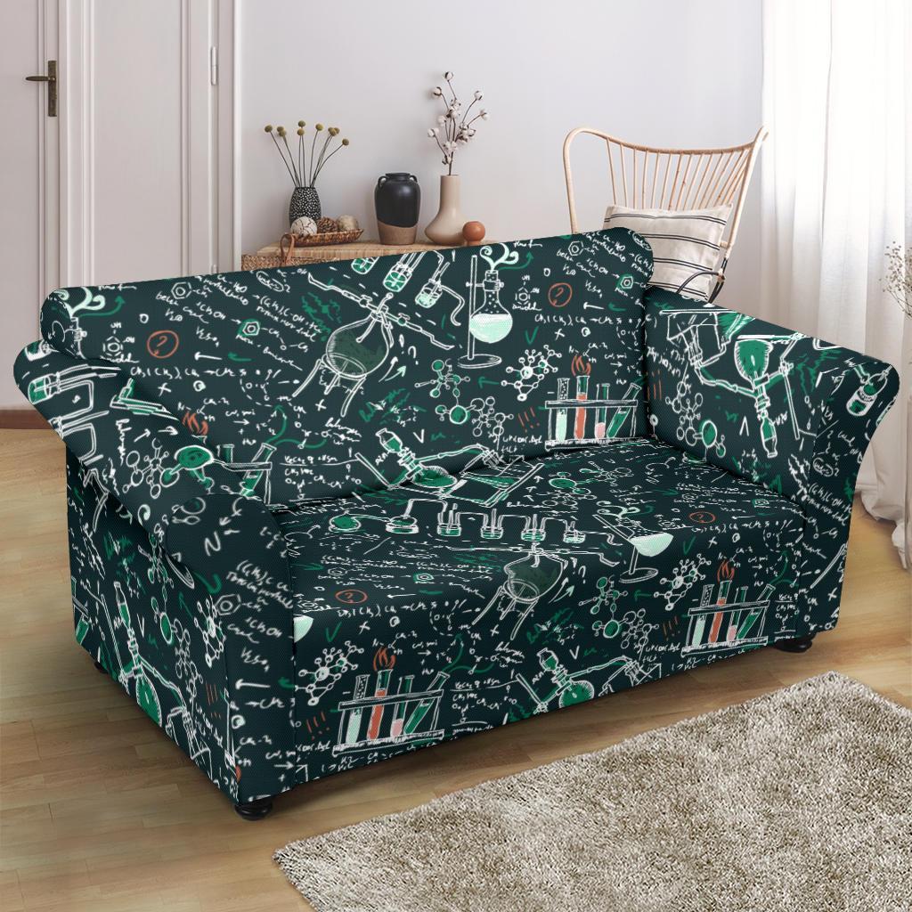 Science Chemistry Pattern Print Loveseat Cover-grizzshop