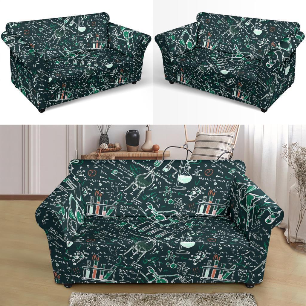 Science Chemistry Pattern Print Loveseat Cover-grizzshop