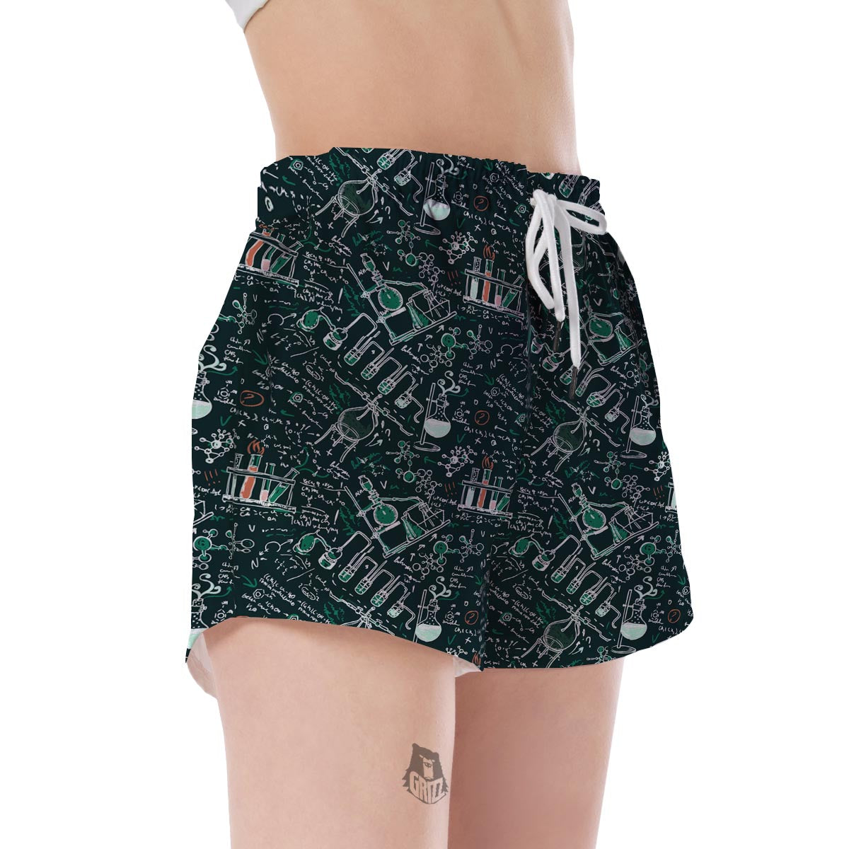 Science Chemistry Pattern Print Women's Shorts-grizzshop