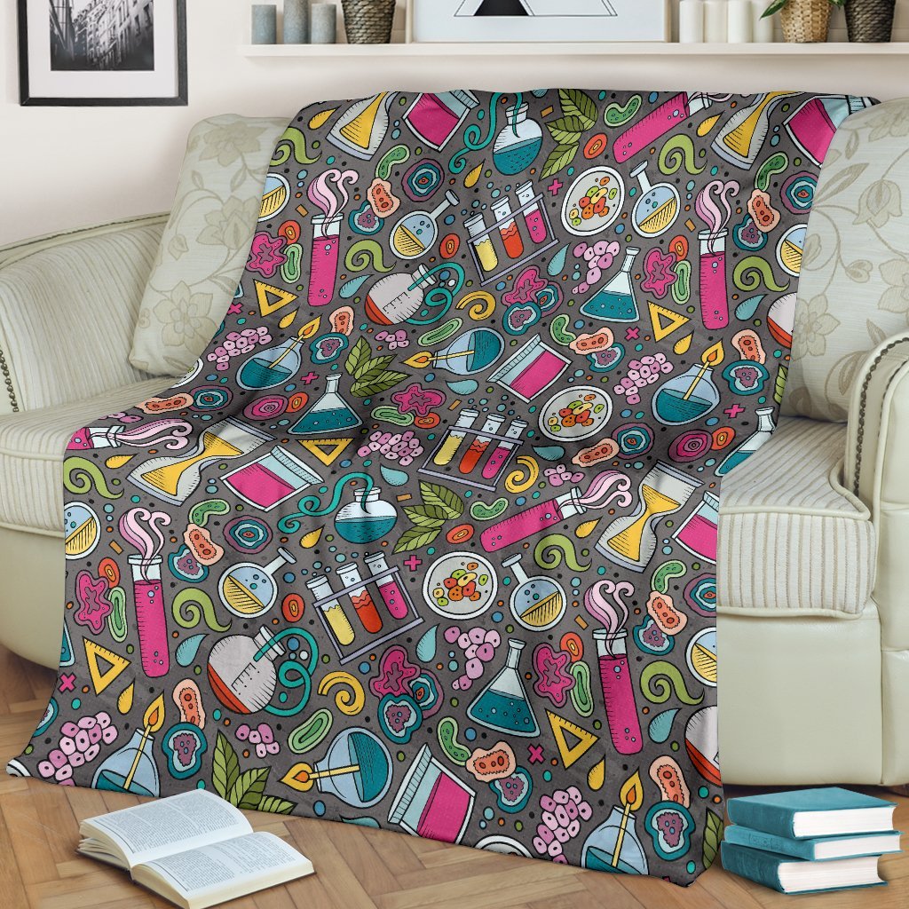 Science Chemistry Print Pattern Blanket-grizzshop