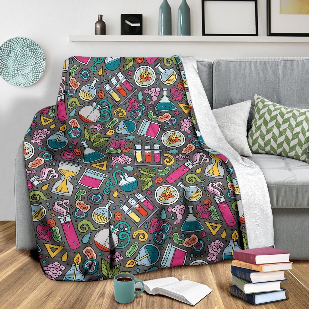 Science Chemistry Print Pattern Blanket-grizzshop