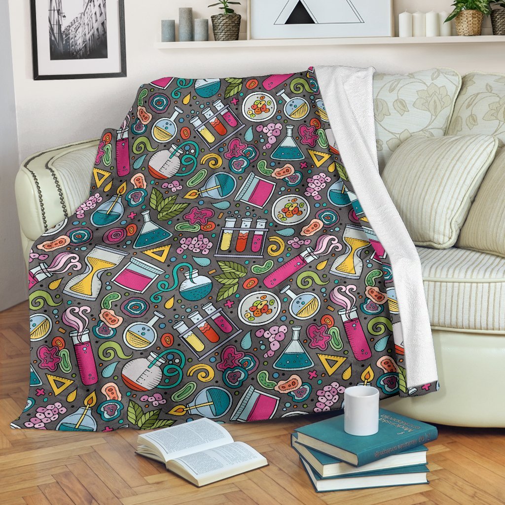 Science Chemistry Print Pattern Blanket-grizzshop