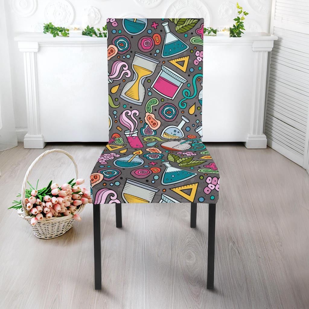 Science Chemistry Print Pattern Chair Cover-grizzshop