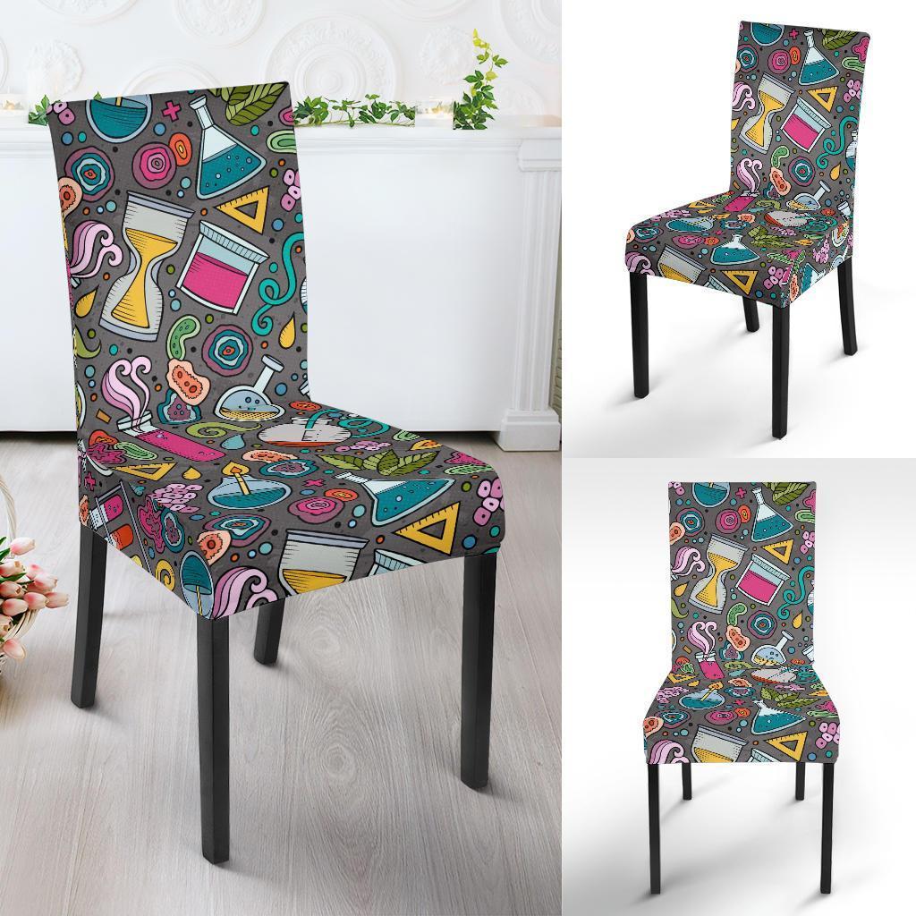 Science Chemistry Print Pattern Chair Cover-grizzshop