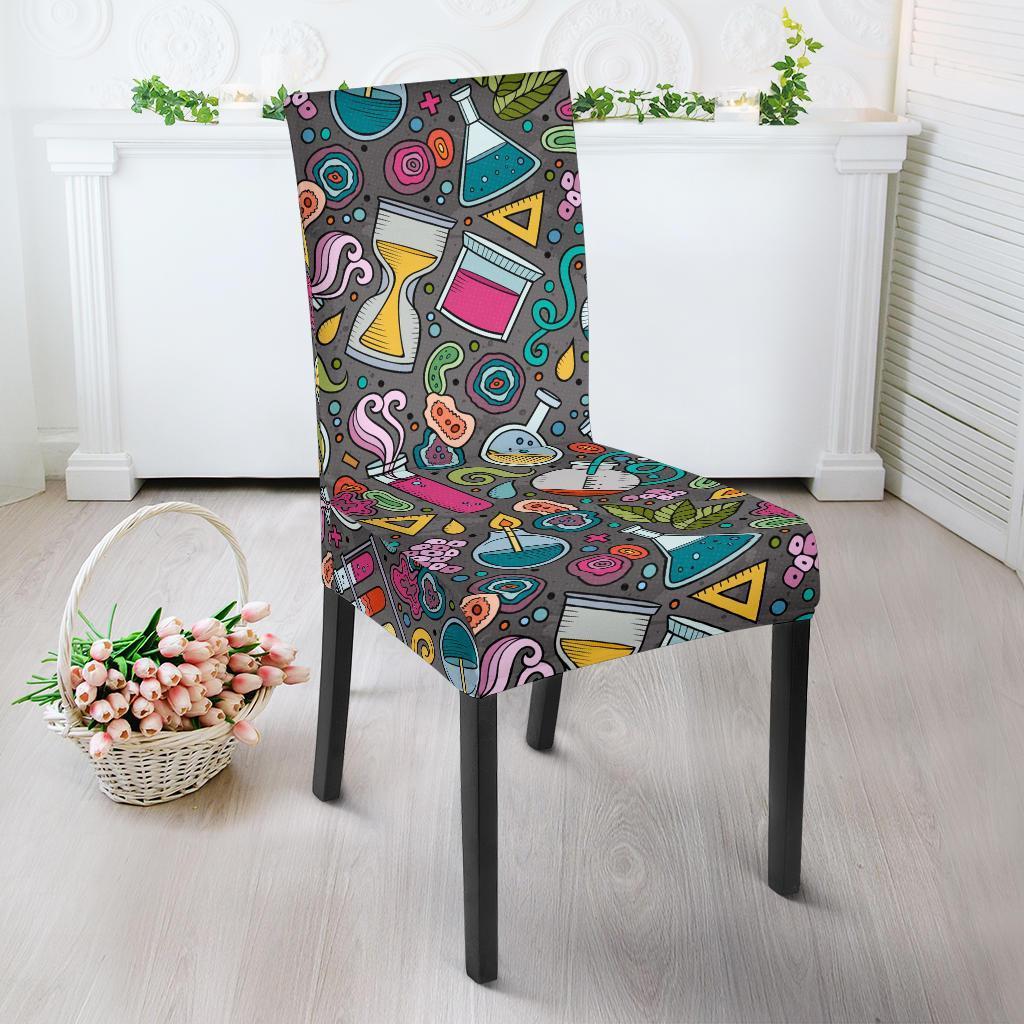 Science Chemistry Print Pattern Chair Cover-grizzshop