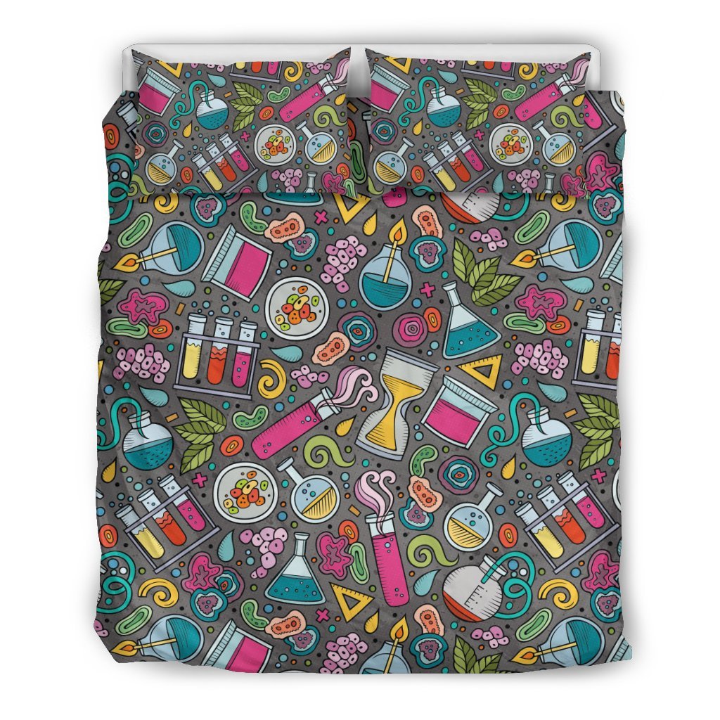 Science Chemistry Print Pattern Duvet Cover Bedding Set-grizzshop