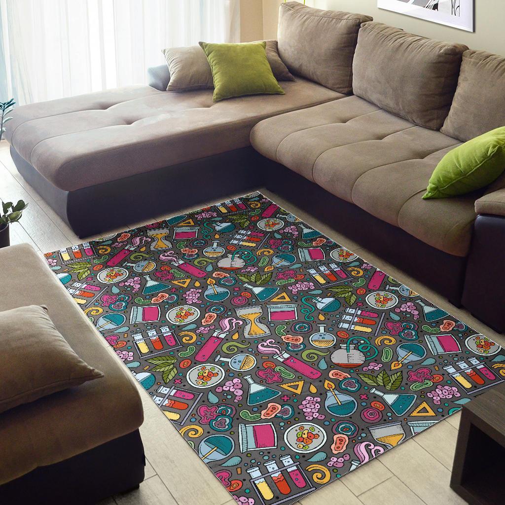 Science Chemistry Print Pattern Floor Mat-grizzshop