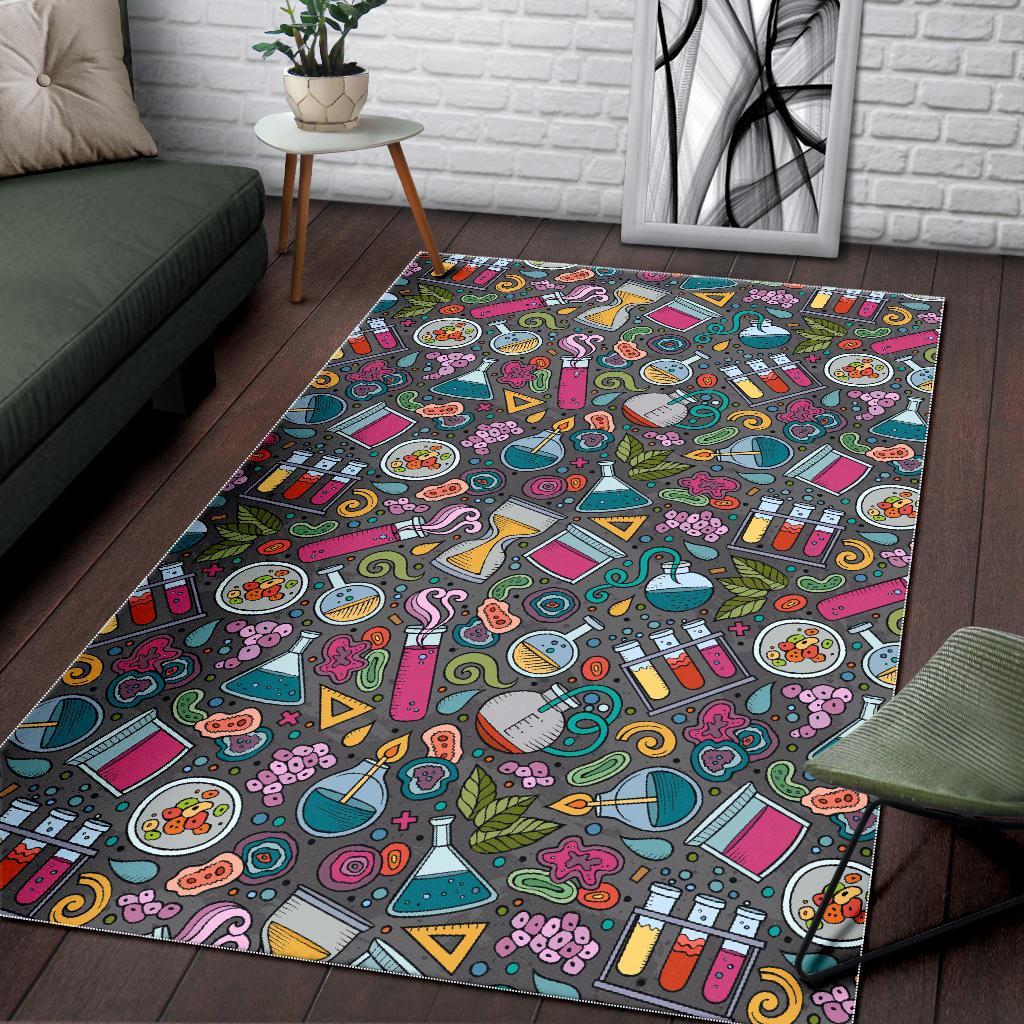 Science Chemistry Print Pattern Floor Mat-grizzshop