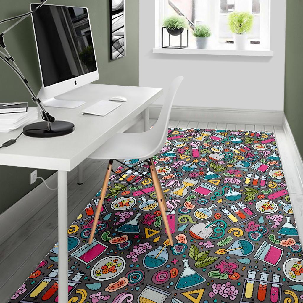 Science Chemistry Print Pattern Floor Mat-grizzshop