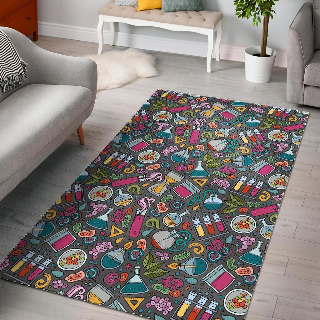 Science Chemistry Print Pattern Floor Mat-grizzshop