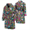 Science Chemistry Print Pattern Men Long Robe-grizzshop