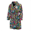 Science Chemistry Print Pattern Men Long Robe-grizzshop