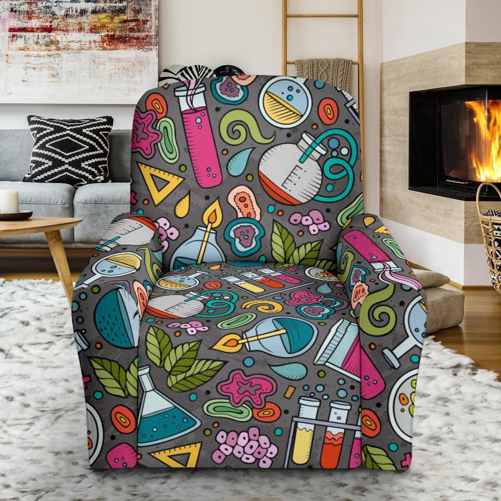 Science Chemistry Print Pattern Recliner Cover-grizzshop