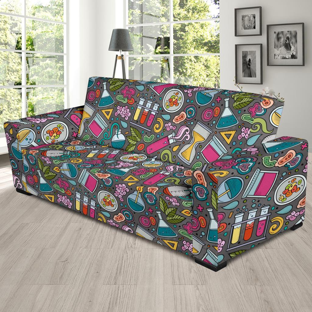 Science Chemistry Print Pattern Sofa Covers-grizzshop