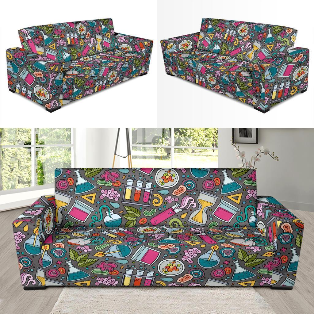 Science Chemistry Print Pattern Sofa Covers-grizzshop