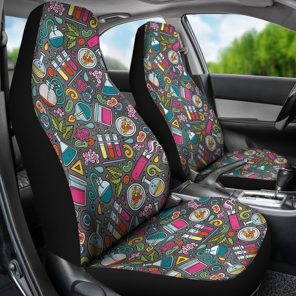 Science Chemistry Print Pattern Universal Fit Car Seat Cover-grizzshop