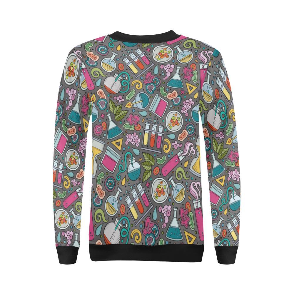 Science Chemistry Print Pattern Women Crewneck Sweatshirt-grizzshop