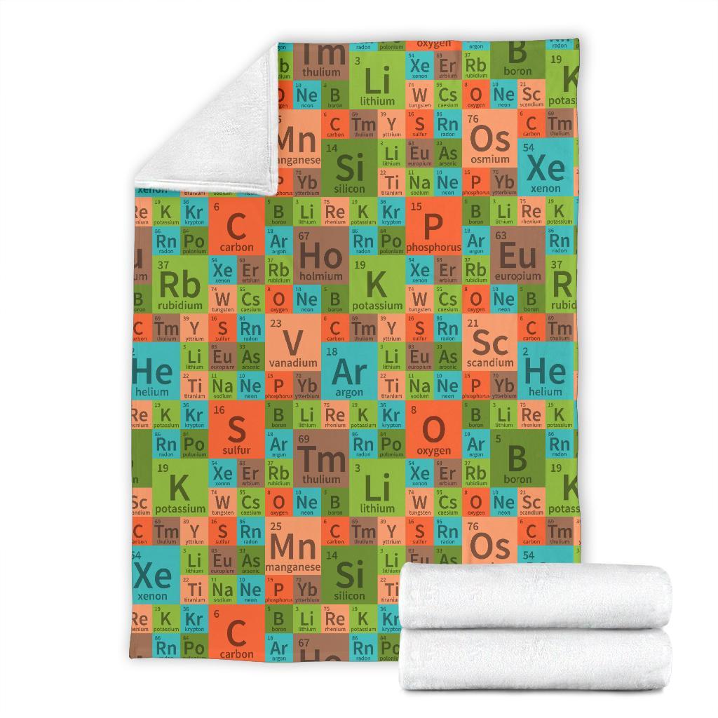 Science Periodic Table Pattern Print Blanket-grizzshop