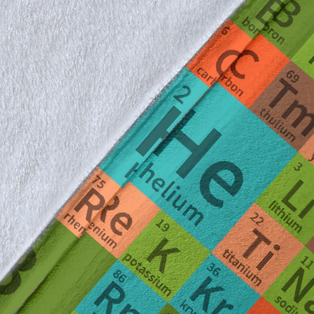 Science Periodic Table Pattern Print Blanket-grizzshop