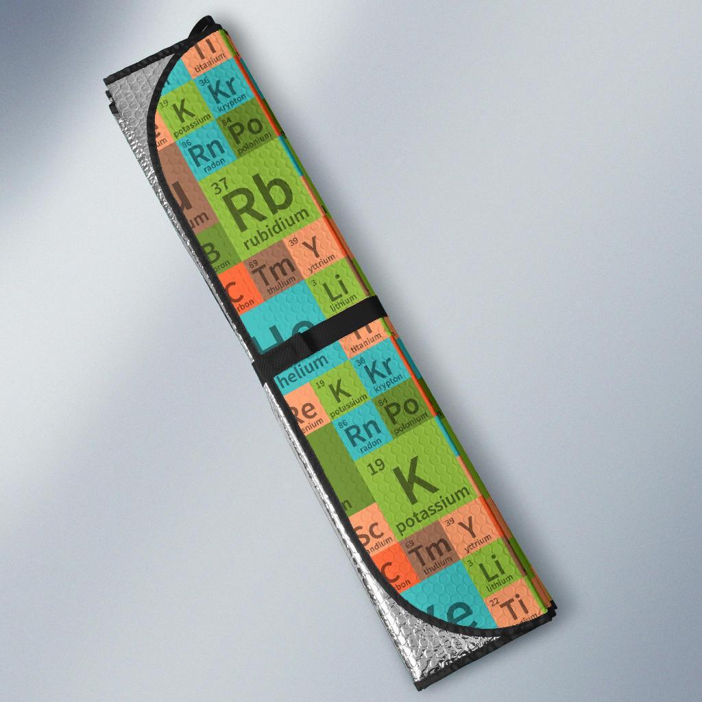Science Periodic Table Pattern Print Car Sun Shade-grizzshop
