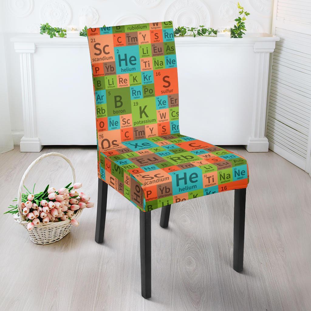 Science Periodic Table Pattern Print Chair Cover-grizzshop