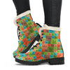 Science Periodic Table Pattern Print Comfy Winter Boots-grizzshop
