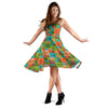 Science Periodic Table Pattern Print Dress-grizzshop