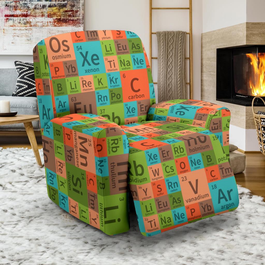 Science Periodic Table Pattern Print Recliner Cover-grizzshop