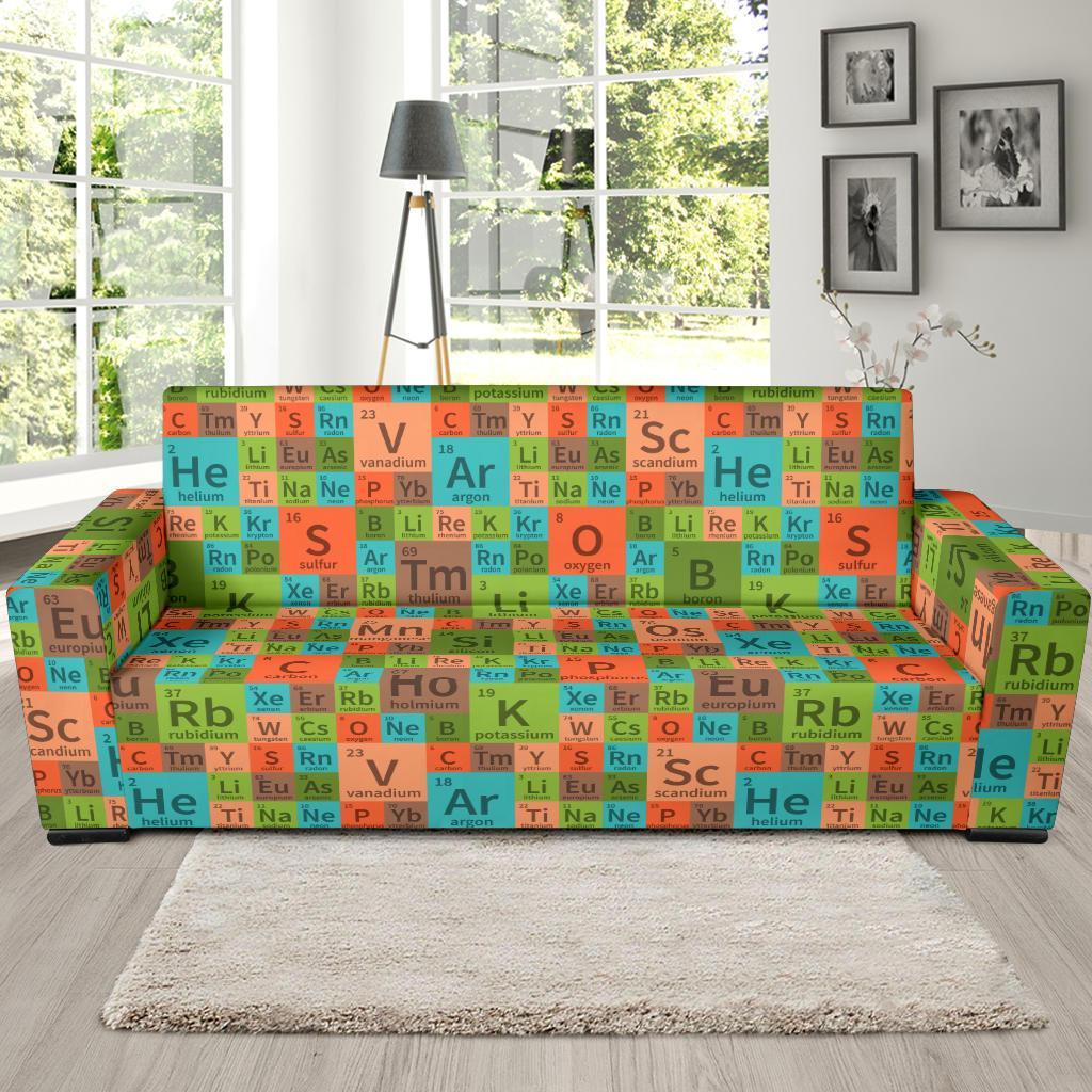 Science Periodic Table Pattern Print Sofa Covers-grizzshop