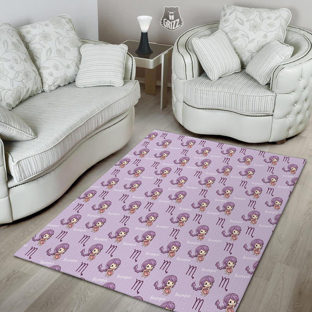 Scorpio Cute Cartoon Print Pattern Floor Mat-grizzshop