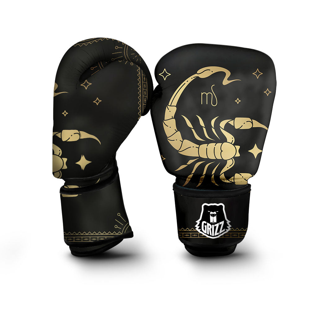 Scorpio Sign Astrological Print Boxing Gloves-grizzshop