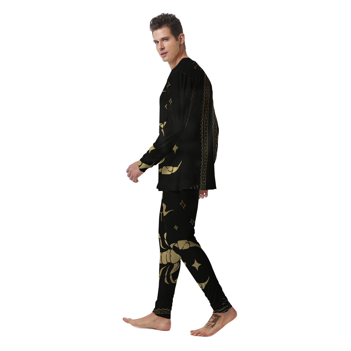 Scorpio Sign Astrological Print Men's Pajamas-grizzshop