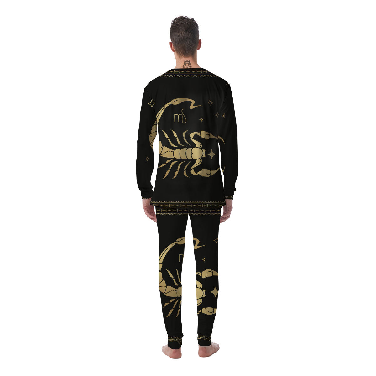 Scorpio Sign Astrological Print Men's Pajamas-grizzshop