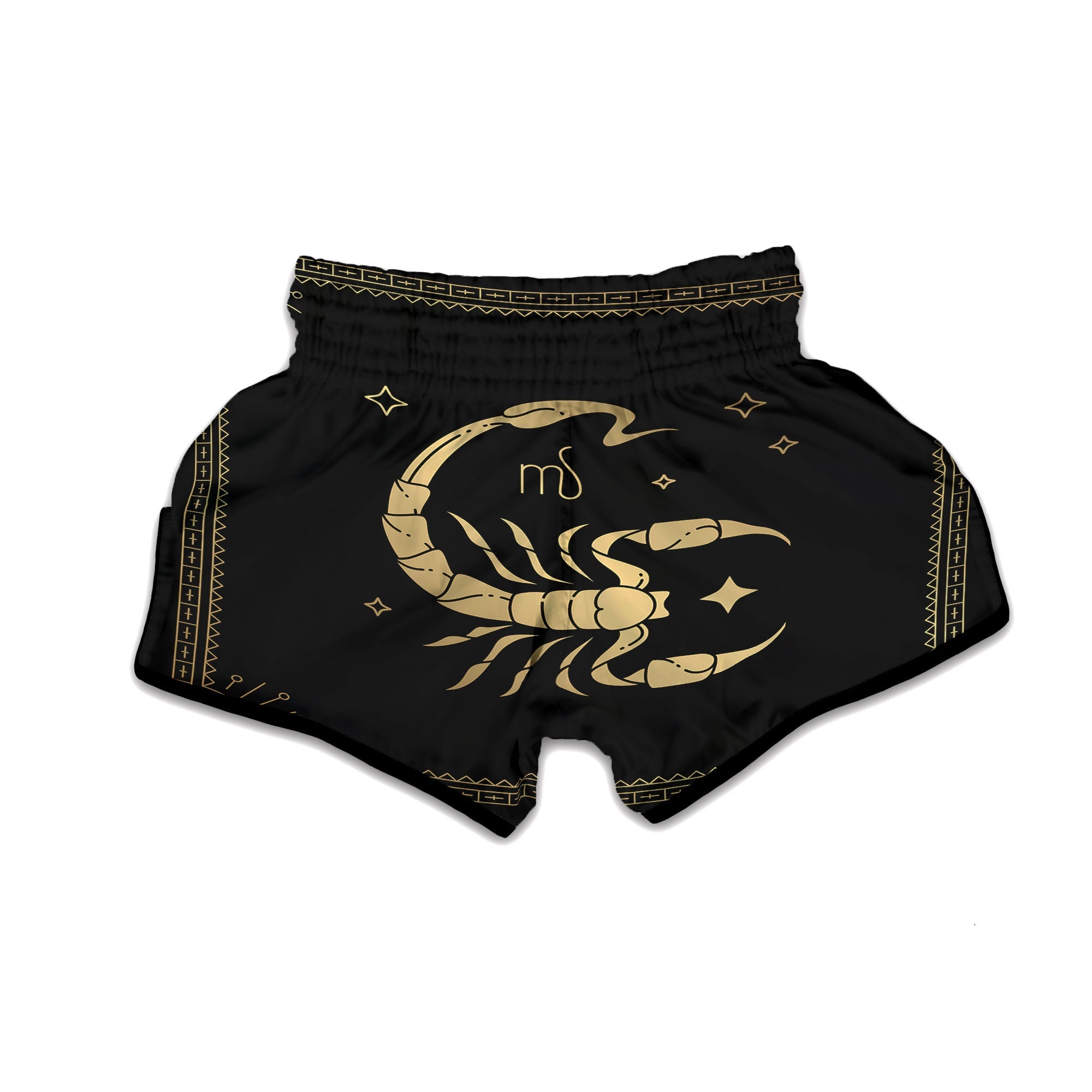 Scorpio Sign Astrological Print Muay Thai Boxing Shorts-grizzshop