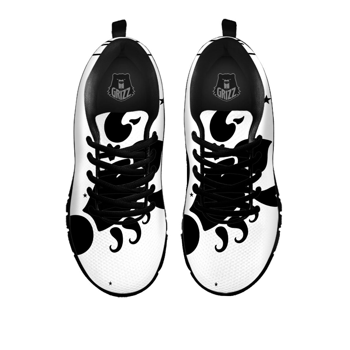 Scorpio Sign White And Black Print Black Sneaker-grizzshop