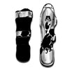 Scorpio Sign White And Black Print Muay Thai Shin Guards-grizzshop