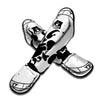 Scorpio Sign White And Black Print Muay Thai Shin Guards-grizzshop