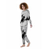 Scorpio Sign White And Black Print Women's Pajamas-grizzshop